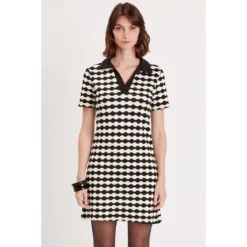 Robe Droite Col Polo -Velousia Soldes Boutique 639792909e41c626533ab7e140dc55e8