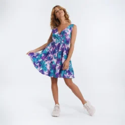 Robe évasée, Sans Manches, Imprimée -Velousia Soldes Boutique 63cde066bf5edbe4c638a27a25d2d2b2