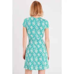 Robe évasée à Manches Courtes -Velousia Soldes Boutique 65a92ec9e3047b5305de3fa6b35fb975