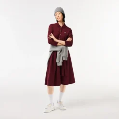Lacoste Robe Polo évasée En Petit Piqué De Coton -Velousia Soldes Boutique 65aa76e9bb3ff5538ea02b119c185f2e