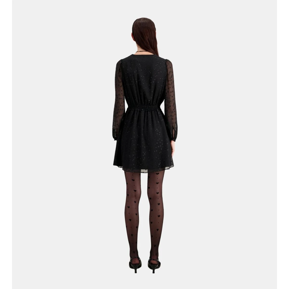 THE KOOPLES Robe Courte Col V Croisé En Fil Textile 4 THE KOOPLES Robe Courte Col V Croisé En Fil Textile – Image 4