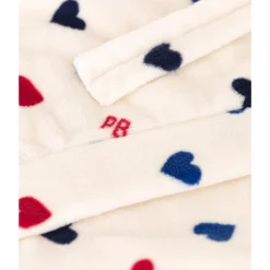 PETIT BATEAU Robe De Chambre Imprimée Coeurs En Polaire -Velousia Soldes Boutique 662ec2a51fbf65010089d5f5793ad7e7