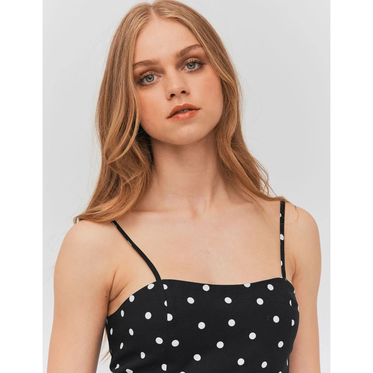 Robe Bustier à Pois En Lin 5 Robe Bustier à Pois En Lin – Image 5