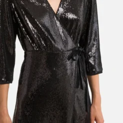 Suncoo Robe Courte à Sequins, Manches 3/4, Col V CLIFF 6 Suncoo Robe Courte à Sequins, Manches 3/4, Col V CLIFF -Velousia Soldes Boutique 68d6f5ff801654648dc1ae47e35c235d