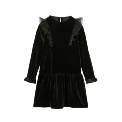 Robe De Fête En Velours Lisse