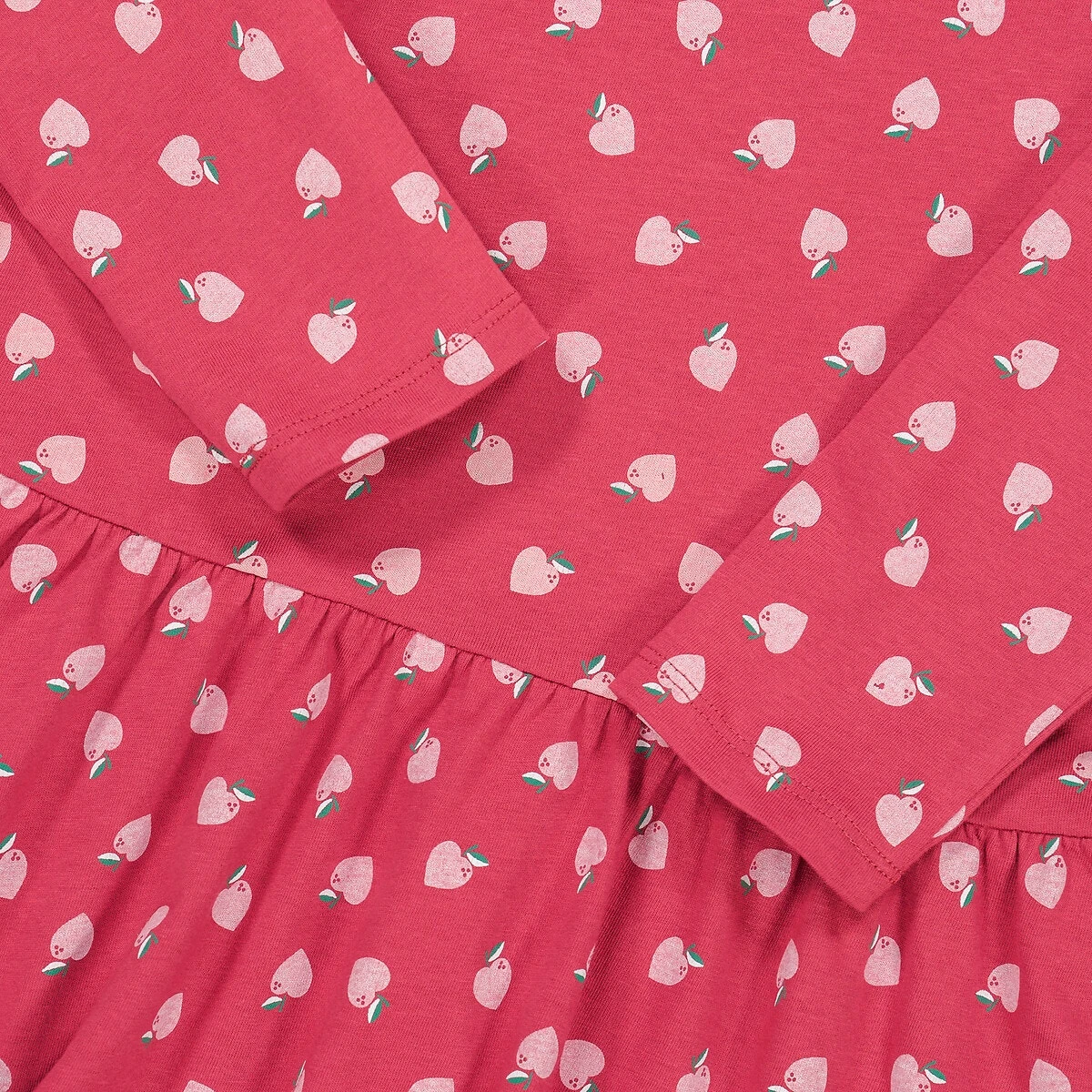 Robe Manches Longues, Imprimé Pommes 5 Robe Manches Longues, Imprimé Pommes – Image 5