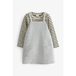 Next Robe Chasuble Et T-shirt Manches Longues