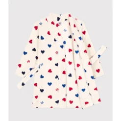 PETIT BATEAU Robe De Chambre Imprimée Coeurs En Polaire -Velousia Soldes Boutique 6c3f9d3be814a376273d9376f02cc7a0