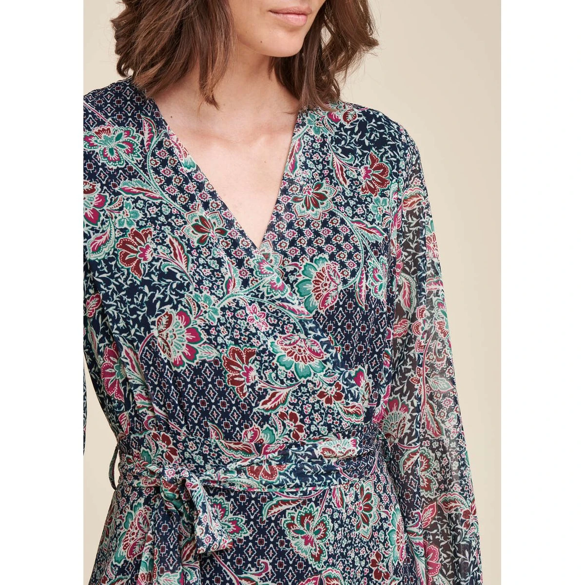 Robe Longue En Voile De Polyester Recyclé Imprimé 5 Robe Longue En Voile De Polyester Recyclé Imprimé – Image 5