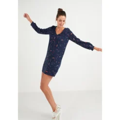 Robe à Imprimé Crayonné Arty -Velousia Soldes Boutique 711bed849a7bf46434b68dfd1f9849c1