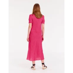 Robe Longue En Crêpe Imprimé CERISE -Velousia Soldes Boutique 78a5a53a2103d54157831eab8aa97671