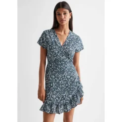 Robe Imprimée à Volants