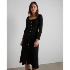 Robe Côtelée Col En U 15 Robe Côtelée Col En U -Velousia Soldes Boutique 7a30c1a102362f8826ff8779529c5982