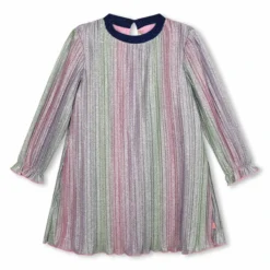 Billieblush Robe Plissée Métallisée