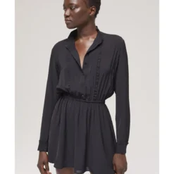 THE KOOPLES Robe Courte à Manches Longues -Velousia Soldes Boutique 7b59ca84bf34685952ae3c539e516f1b