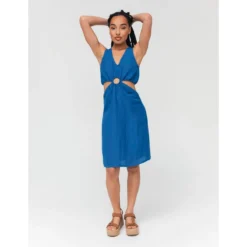 Robe Ajourée En Lin -Velousia Soldes Boutique 7baf26f955fc11259da8335cce461935