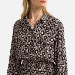 DES PETITS HAUTS ROBE SILVETTE Manches Longues, Longueur Midi -Velousia Soldes Boutique 7c70cc42a5bfa14ab3580db5e9150551