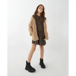 Robe à Carreaux Vichy Et Col Claudine