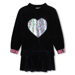 Billieblush Robe En Velours à Sequins