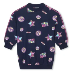 Billieblush Robe Droite En Coton Imprimé