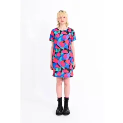 Robe Courte Color Bloc Graphique -Velousia Soldes Boutique 8295b115ae009b372bf882dd0f019260