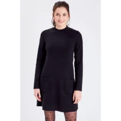 Robe Pull Droite Avec Poches -Velousia Soldes Boutique 84c42d3bd207bc40ad6368b8af69495e