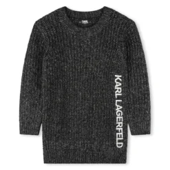 Karl Lagerfeld Kids Robe Pull Côtés Zippés