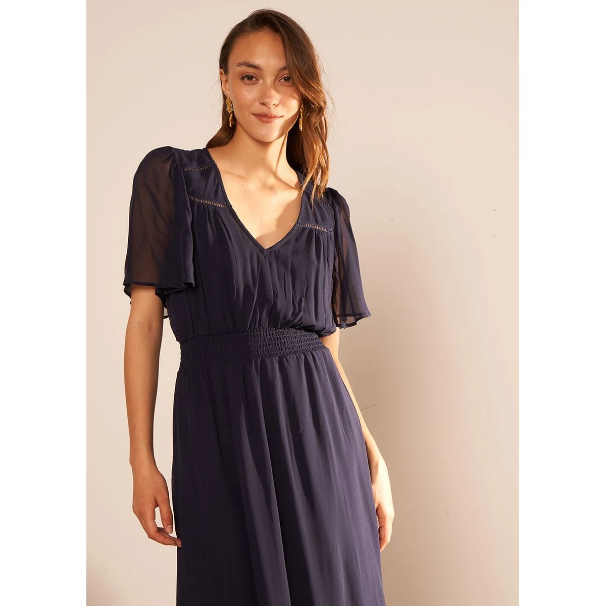 Robe Midi Avec Manches Volantées 5 Robe Midi Avec Manches Volantées – Image 5