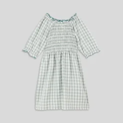 Robe Vichy En Gaze De Coton, Coton BIO -Velousia Soldes Boutique 87817132fe07c6fcc8661bb76402c3ee