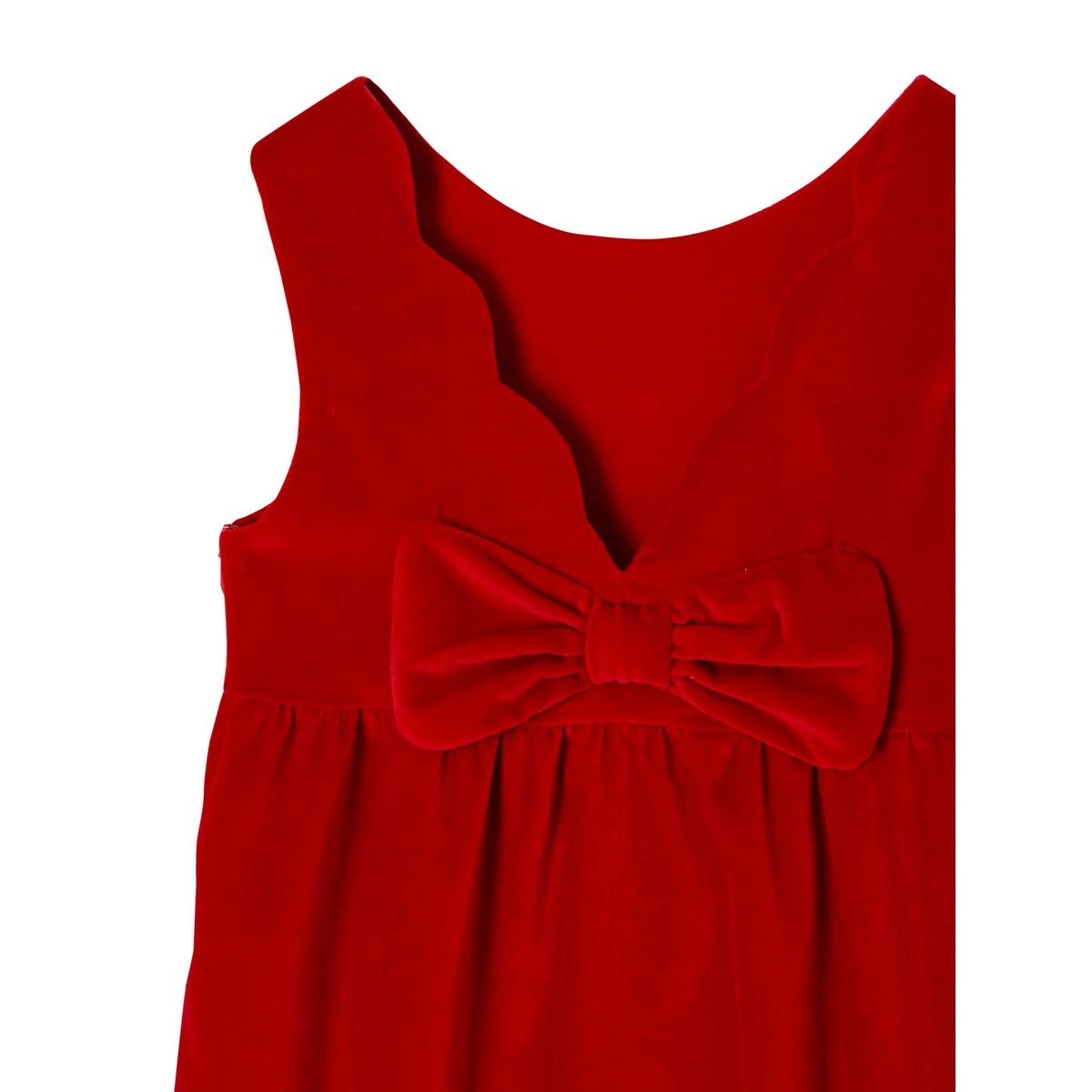 Robe De Fête En Velours Lisse Noeud Au Dos 3 Robe De Fête En Velours Lisse Noeud Au Dos – Image 3