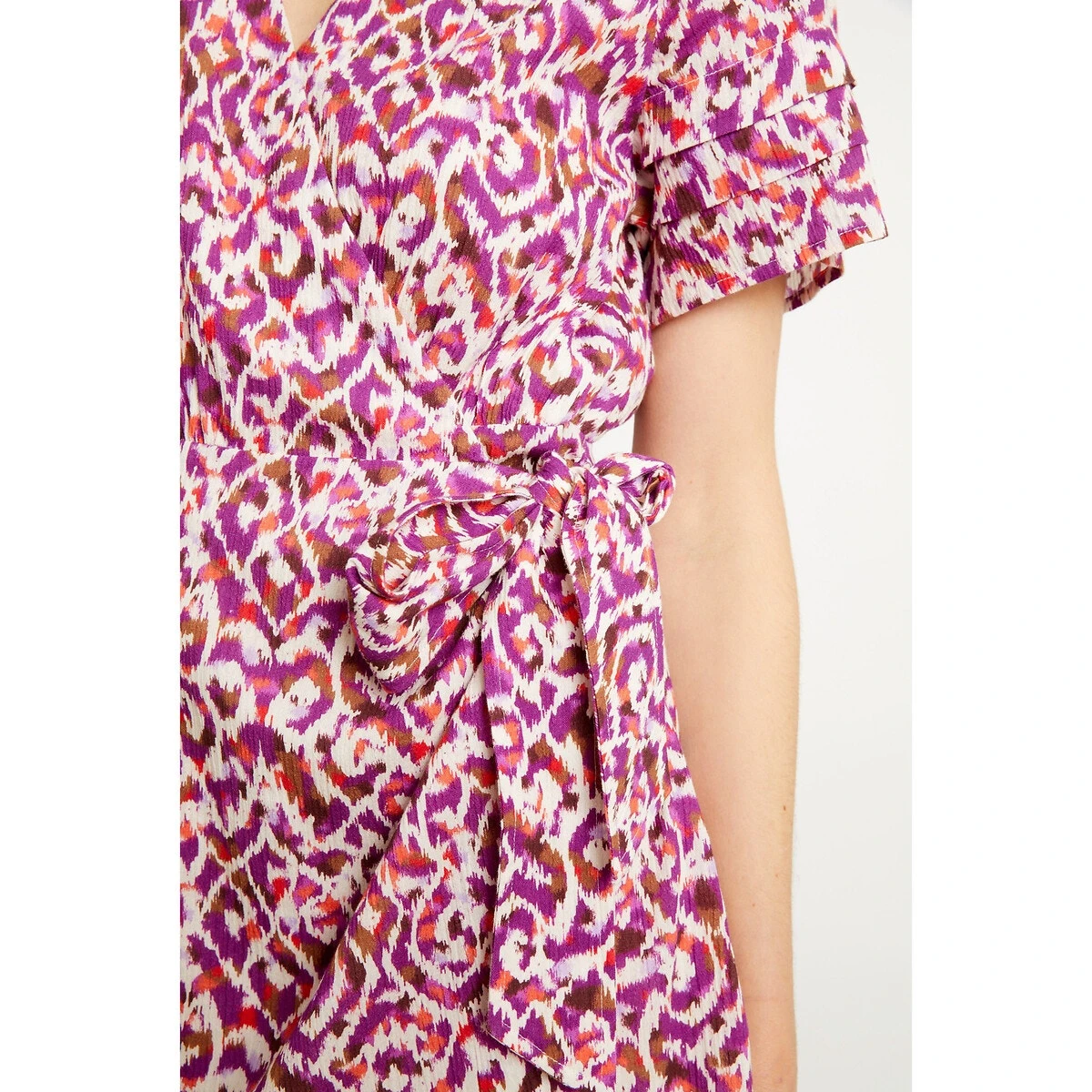 Robe Portefeuille En Coton Bio, Courte PIERIC 5 Robe Portefeuille En Coton Bio, Courte PIERIC – Image 5