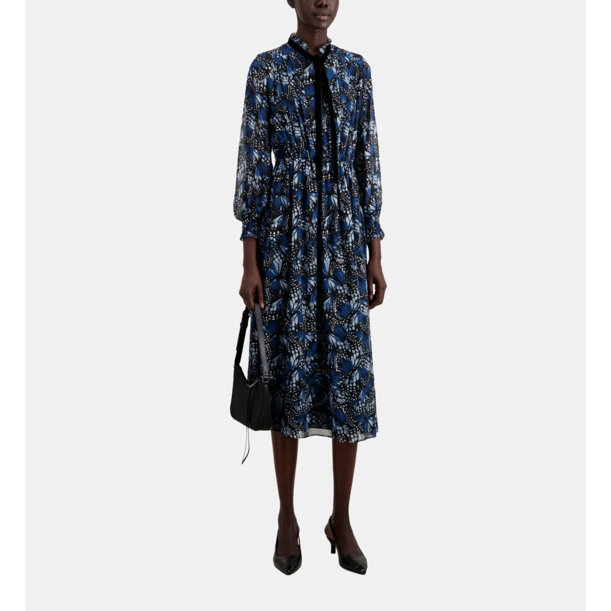 THE KOOPLES Robe Longue Imprimée Avec Plissage 1 THE KOOPLES Robe Longue Imprimée Avec Plissage