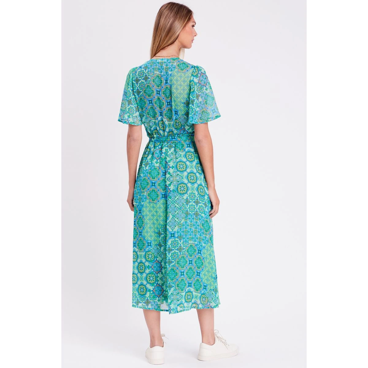 Robe Longue évasée Ceinturée 3 Robe Longue évasée Ceinturée – Image 3