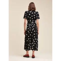 Robe Longue Faux Portefeuille à Imprimé à Pois -Velousia Soldes Boutique 8acd3586e4a9b29ea4cfa71750fe4c0e