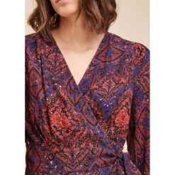 Robe Portefeuille Longue Imprimée -Velousia Soldes Boutique 8b39b13b6c0f22fd2fc6d396178bfde2