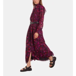 THE KOOPLES Robe Longue Imprimée Avec Volants