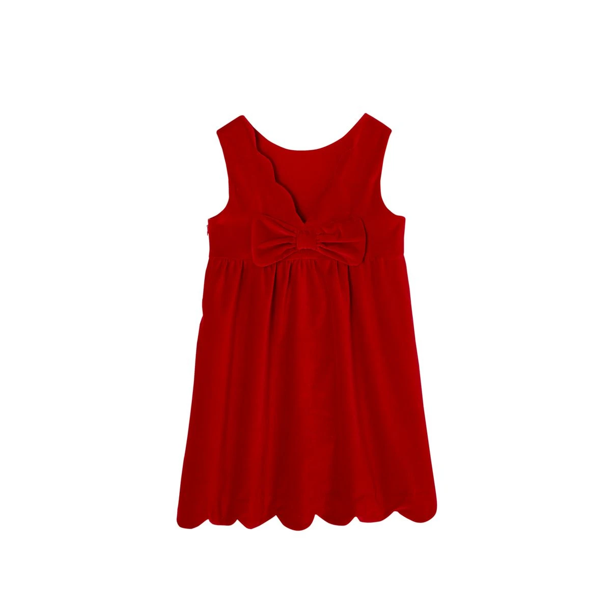 Robe De Fête En Velours Lisse Noeud Au Dos 2 Robe De Fête En Velours Lisse Noeud Au Dos – Image 2