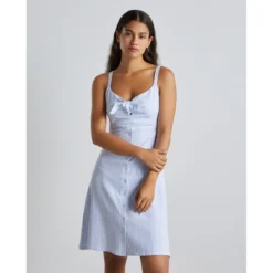 Robe Courte à Bretelles Avec N?ud Sur La Poitrine