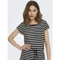 ONLY Robe Col Rond, Manches Courtes -Velousia Soldes Boutique 91c83a992ce402ae24b6fb1c9b3a12d6