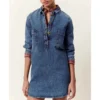 Sessun Robe Courte Manches Longues En Denim GIHANIM