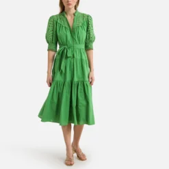 Suncoo Robe évasée Ceinturée Cora