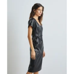 Robe Midi à Manches Courtes -Velousia Soldes Boutique 934f2ccb6e9db7d14a8107e37ac6a243