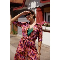 LA PETITE ETOILE Robe Longue Droite Imprimé Floral MIRAYA -Velousia Soldes Boutique 94ccdff508c7f445f4b325bc1f7447ce