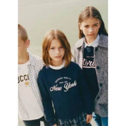 Mango Kids Robe Sweat-shirt Jupe Carreaux