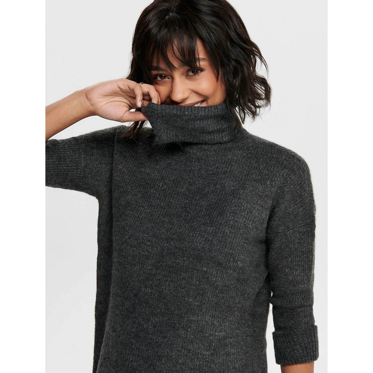 ONLY Robe-pull Col Roulé Grosse Maille 4 ONLY Robe-pull Col Roulé Grosse Maille – Image 4