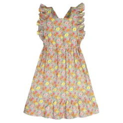 Robe Manches Courtes, Tissu Liberty Fabrics -Velousia Soldes Boutique 96258e337babad152d77559a2142231b