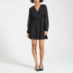 ONLY Robe Encolure V, Manches Longues -Velousia Soldes Boutique 96abc0e14da1c31ea580c71bdb8366b0