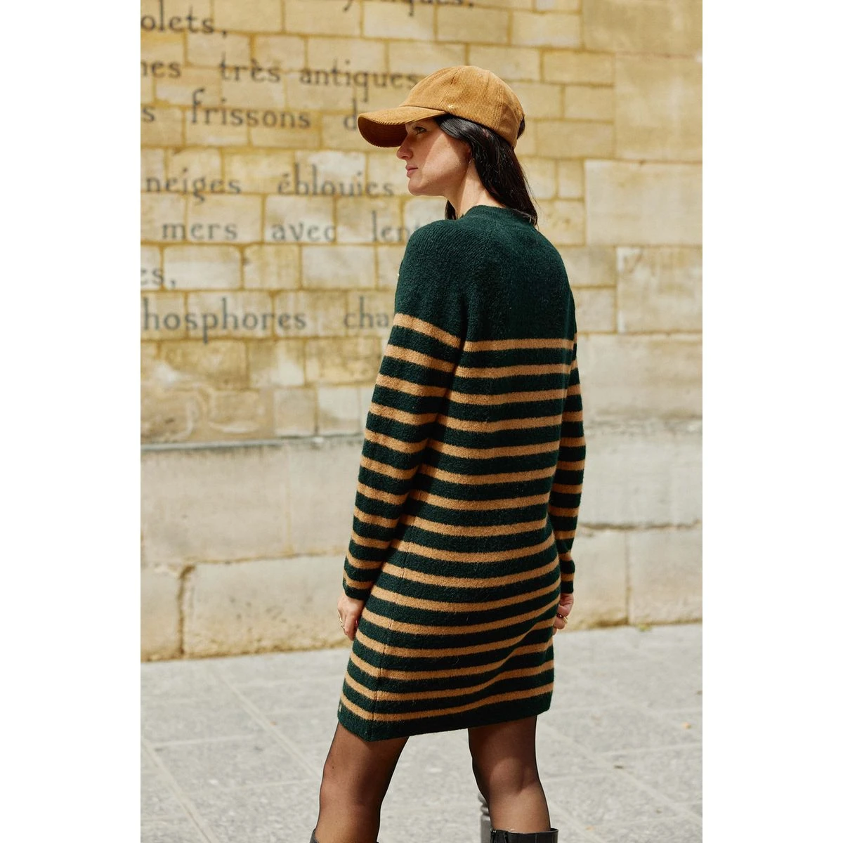 LA PETITE ETOILE Robe Courte Pull Imprimé à Rayures SOLIE 2 LA PETITE ETOILE Robe Courte Pull Imprimé à Rayures SOLIE – Image 2