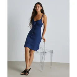 Robe Courte à Bretelles Avec N?ud Sur La Poitrine -Velousia Soldes Boutique 99e3cbbe13b6a3b5ecbf975017872a08