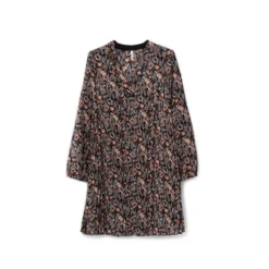 Robe Plissée à Imprimé Végétal -Velousia Soldes Boutique 9f5aef8a98177fa6b0e52d5d53532c61